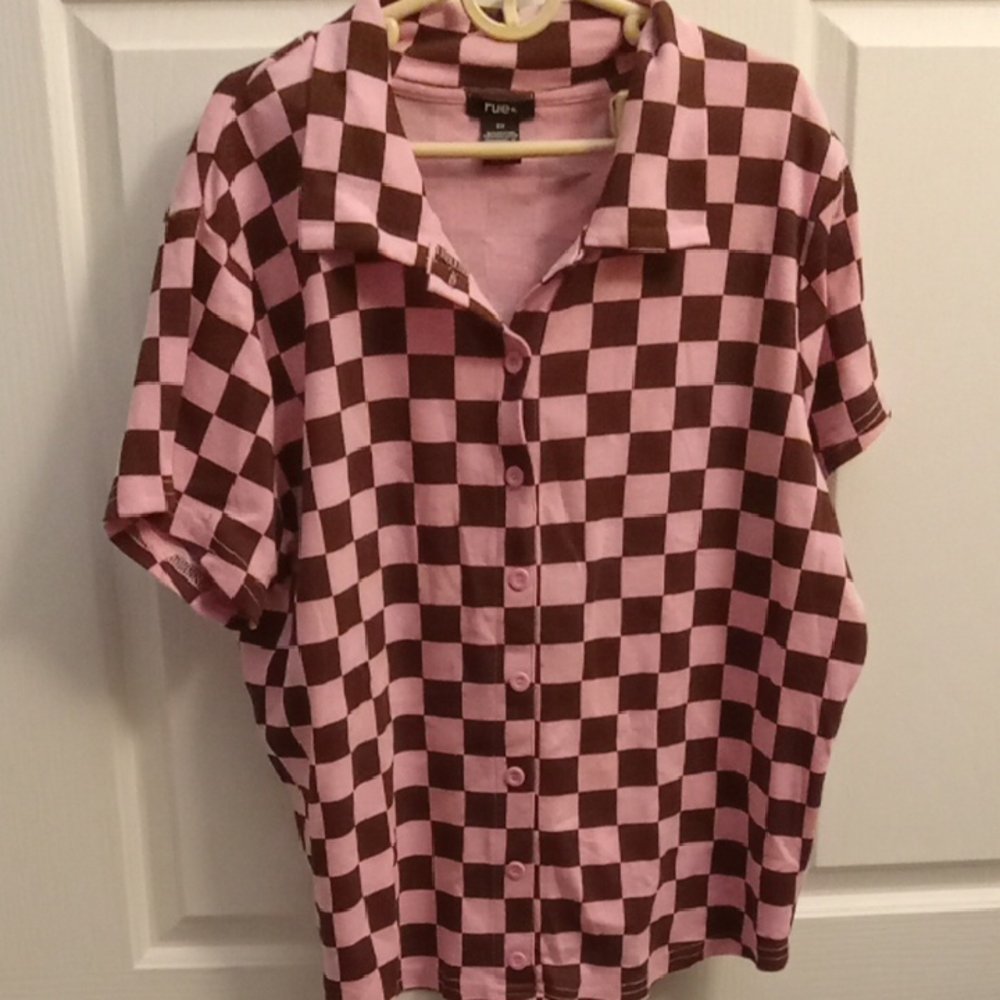 rue checkered shirt Brand New